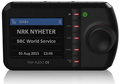 Tiny Audio C5  DAB + uniwersalny odbiornik do wszystkich samochodów osobowych w zestawie zestaw głośnomówiący Bluetooth &, Digital Radio DAB + odbiornik uniwersalny C5