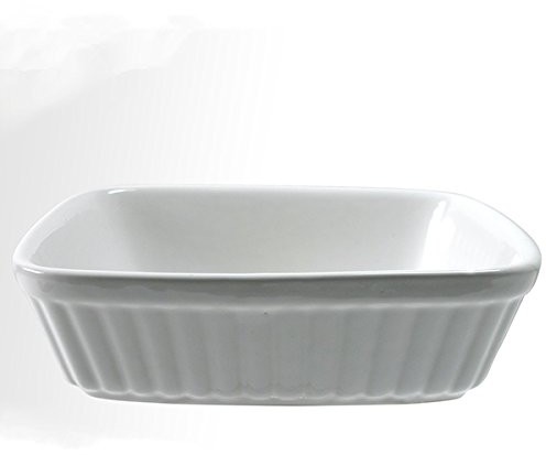 Home naczynie do zapiekania kwadratowa, 16 x 16 x 4 cm, ceramika, biała