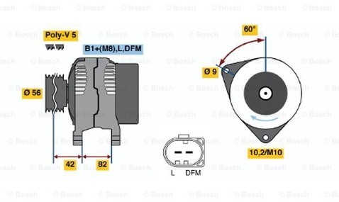 BOSCH Alternator 0 986 044 300