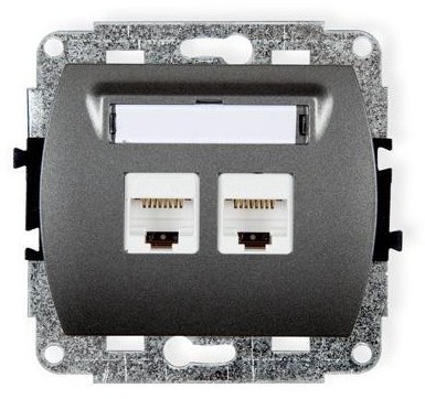Karlik Mechanizm gniazda komputerowego podwójnego 2xRJ45 TREND 11GK-2