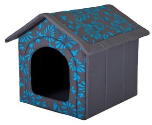Hobbydog Buda dla Psa R1 niebieskie kwiaty o wymiarach 38 cm x 38 cm x 32 cm R1 BUDNKW6