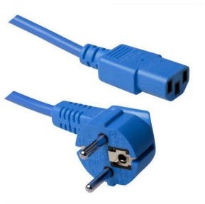 kabel zasilania C13 - Schuko 0,6m niebieski