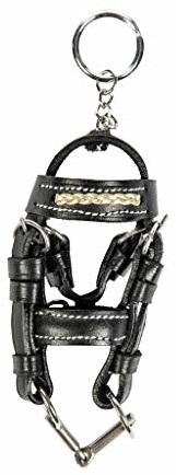HKM HKM 4057052064364 breloczek do kluczy -Mini-Trense-9172 czarny/złoty 8426-9172-St