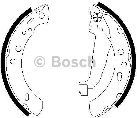 BOSCH Zestaw szczęk hamulcowych 0 986 487 604