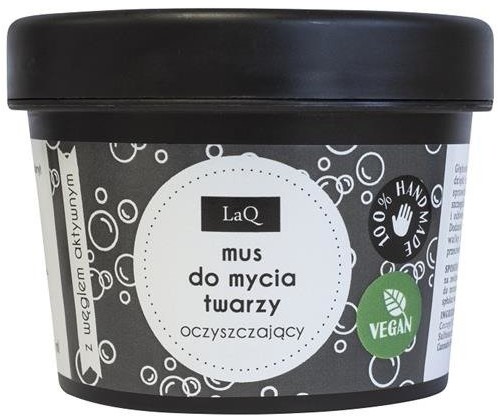 LaQ LaQ Mus do mycia twarzy z węglem aktywnym 100ml 64132-uniw
