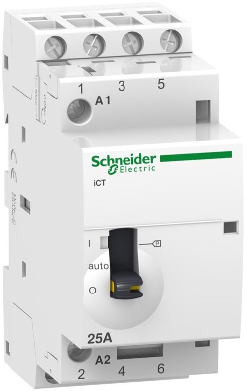 SCHNEIDER Ict 25a 4no 220...240vac 50hz manually o A9C21834