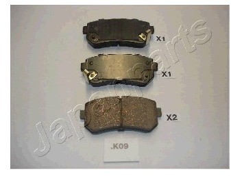 JAPANPARTS Zestaw klocków hamulcowych, hamulce tarczowe PP-K09AF