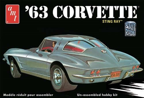 Round2 round2 amt861/12  1/25 1963-ER Chevy Corvette Sting Ray plastik model zestaw budowlany AMT861