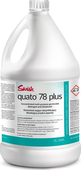 Swish Quato 78 Plus Preparat myjąco-dezynfekujący koncentrat 3,78 l QUATO 78 PLUS/3,78L