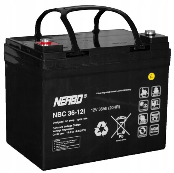 Akumulator Agm Nerbo Cykliczny Nbc 36-12i 12V 36Ah