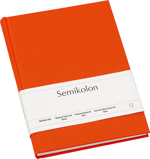 Semikolon Notes Uni Classic A5 pomarańczowy czysty 351226