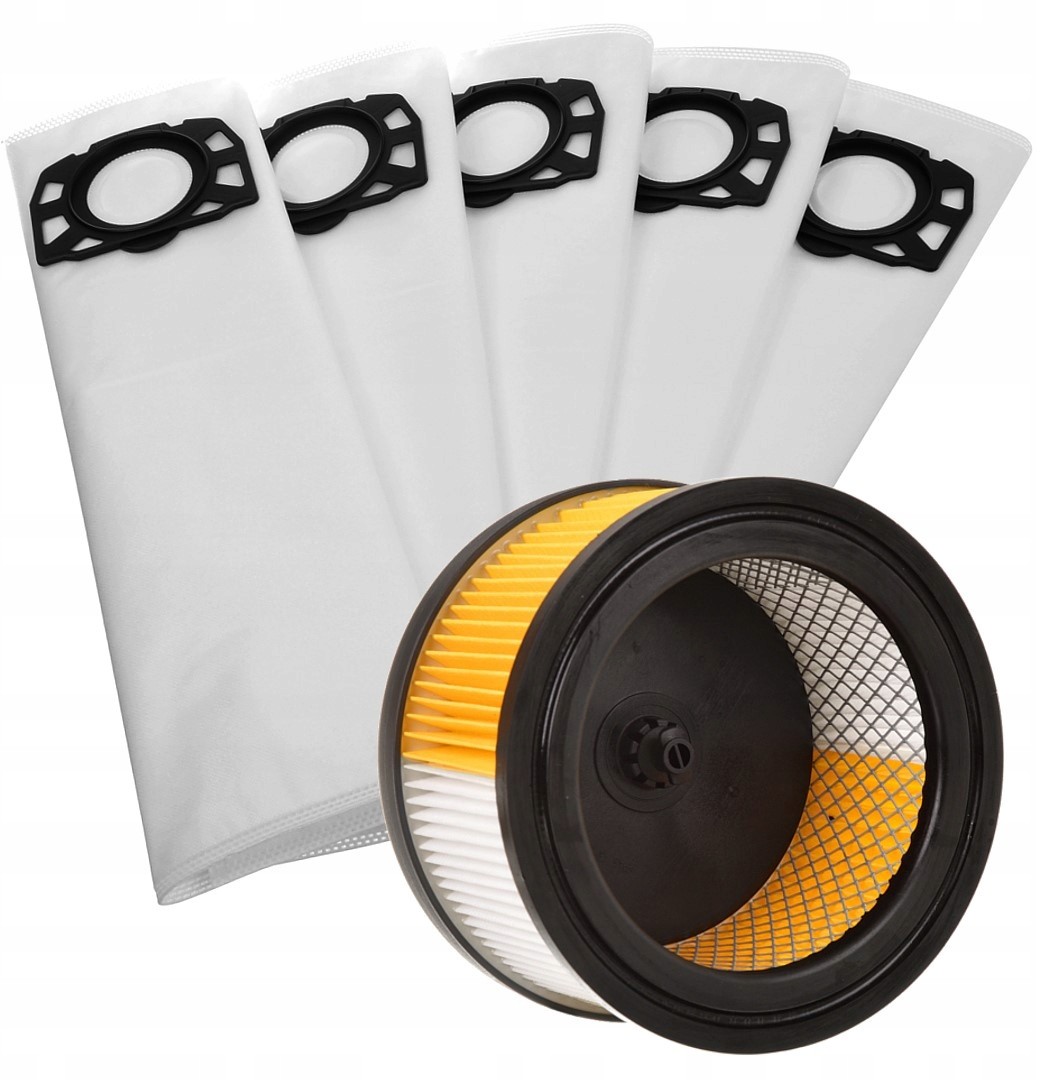 Karcher Filtr okrągły + Worki 5X do WD4... WD5...