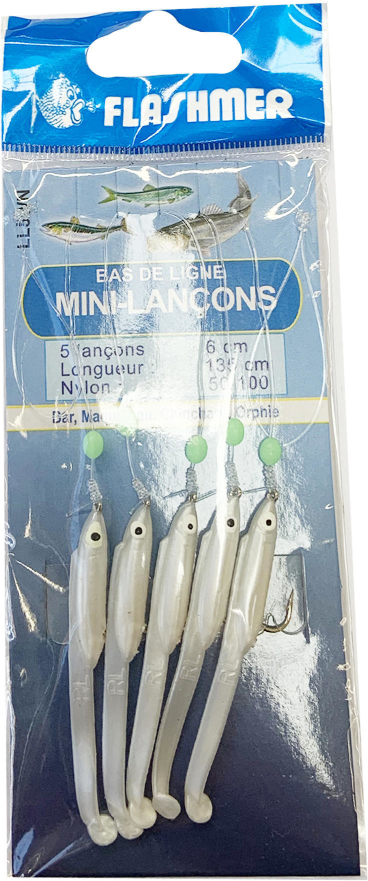 FLASHMER Przypon Mini Dobijaki 5 haczyków nr 6 Unisex