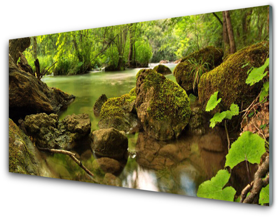 Tulup.pl Panel Kuchenny Skała Jezioro Natura 125x50cm