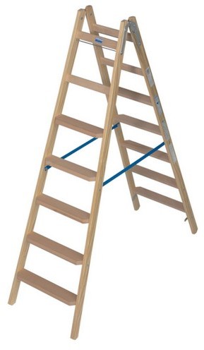 Krause STABILO drabina drewniana dwustronna ze stopniami/szczeblami 2x7 818348 818348