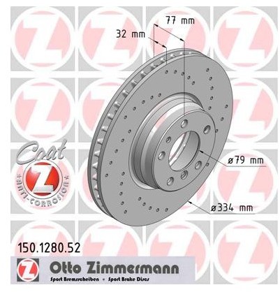 Zimmermann Tarcza hamulcowa 150.1280.52
