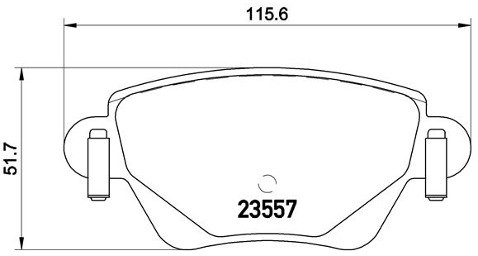 BREMBO Zestaw klocków hamulcowych, hamulce tarczowe P 24 059