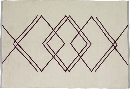 Hübsch Dywan  120 x 180 cm szaro-bordowy Hübsch