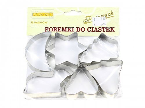 Dom-Met Foremki, wykrawacze do ciastek świąteczne 6 szt. 0512