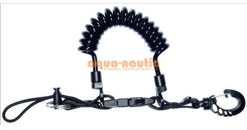 Mares Spring Coil BX 415717 smycz spiralna do nurkowania, czarna 0768225109778