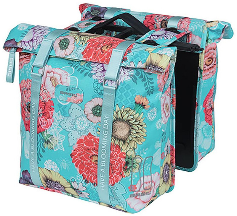 Basil Bloom Field Double Pannier Bag 28-35l incl. MIK Plate, niebieski/kolorowy 2022 Sakwy