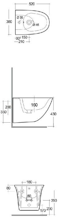 RAK Ceramics Sensation 52x38 biały lśniący SENBD2101AWHA