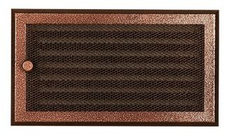 Parkanex Kratka kominkowa 16x32cm z żaluzją stara miedź 10365