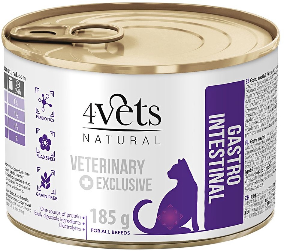 4vets 4Vets Natural Gastro Intestinal  - 24 x 185 g