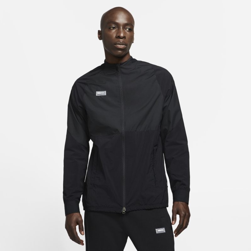 Nike Męska dresowa bluza piłkarska z tkaniny F.C. AWF - Czerń CW5499-010