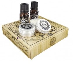 Dear Barber SET Mini Grooming M) olejek do brody 10ml + edt 10ml + wosk do wąsów 15ml + balsam do brody 15ml