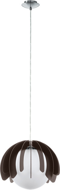 Eglo Rambla 98376 lampa wisząca zwis oprawa 1x60W E27 wenge/biala