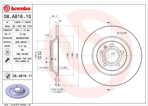 BREMBO 08.A816.11