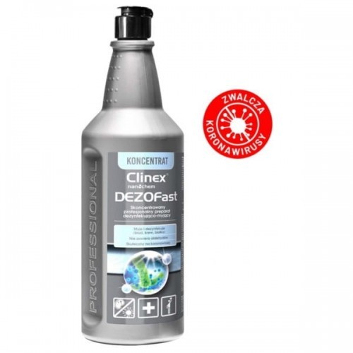 Clinex Płyn dezynfekująco-myjący do powierzchni DEZOFAST 1,0l /CL77015/