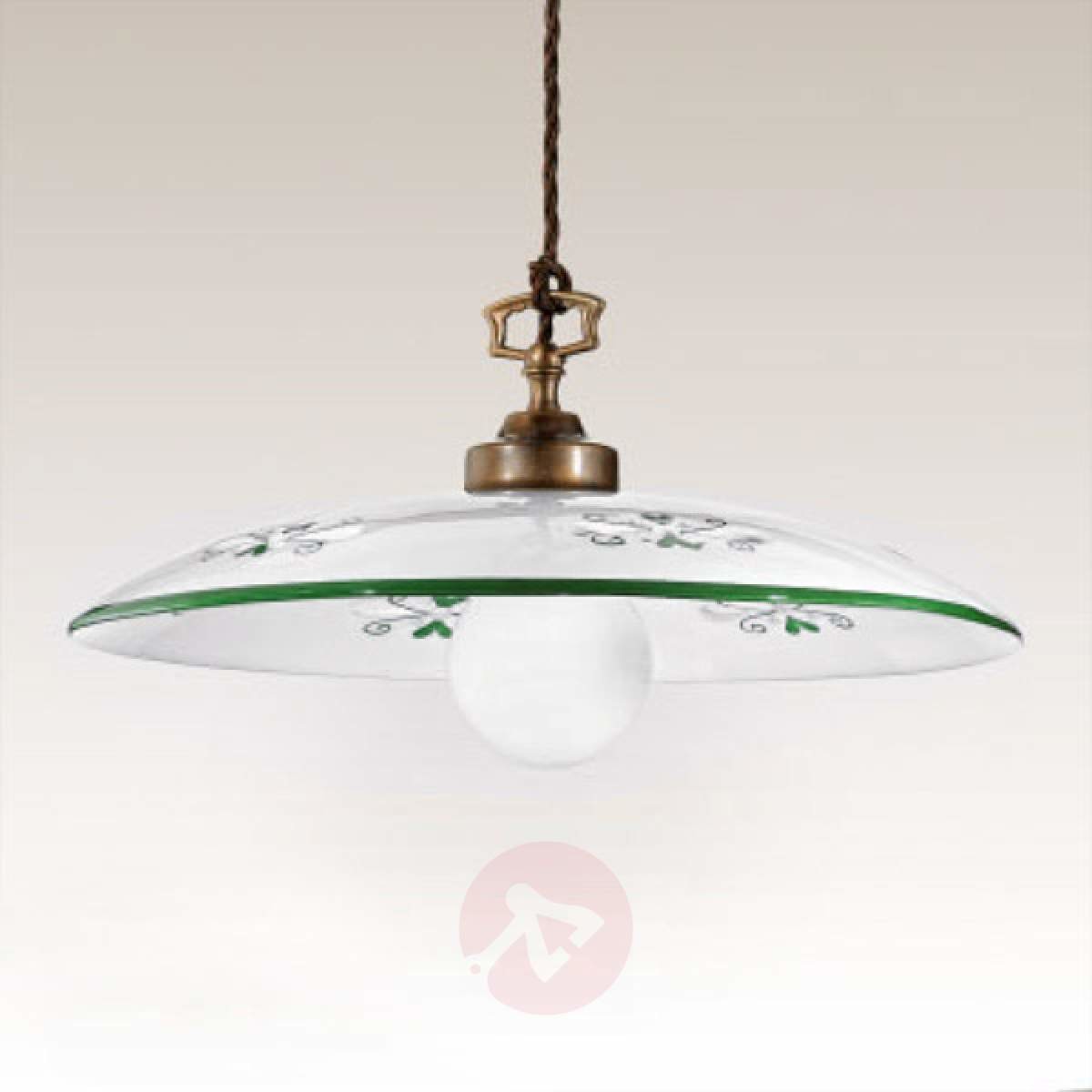 Gustowna lampa wisząca Bassano zielona