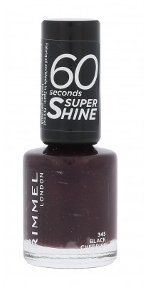 Rimmel London London 60 Seconds Super Shine lakier do paznokci 8 ml dla kobiet 345 Black Cherries