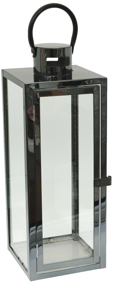 TAJEMNICZY OGRÓD Lampion ogrodowy 39 x 14 x 14 cm BARCELONA metalowy czarny