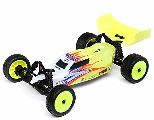 Losi RC Car 1/16 Mini-B Brushed RTR (Ready-to-Run, nie jest wymagany dodatkowy artykuł) 2WD Buggy, żółty/biały, LOS01016T3 LOS01016T3