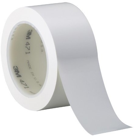3M 3 m  uplastyczniony PCW taśmy klejącej 471 °F, 50,8 MM X 33 m, 0,13 MM, biały, 24er Pack T967471W