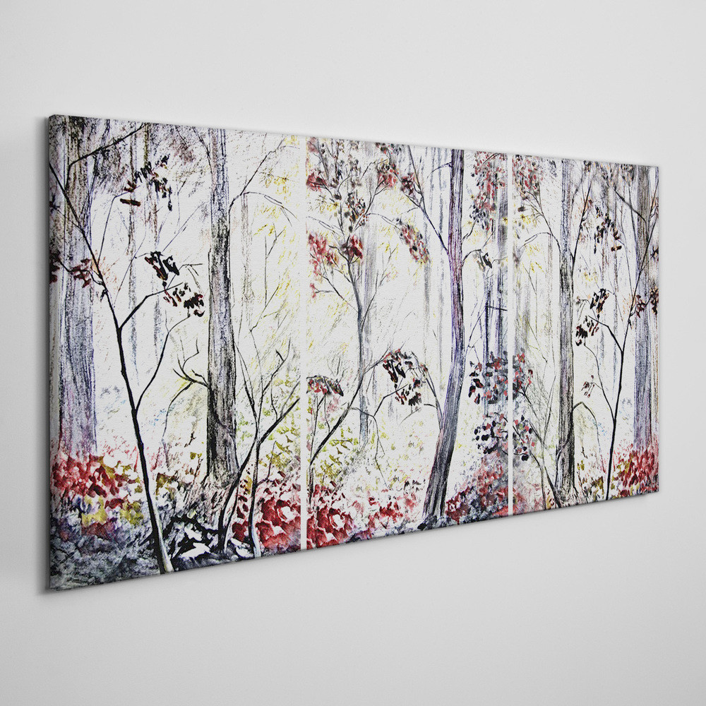 PL Coloray Obraz Canvas Abstrakcja las Liście 100x50cm