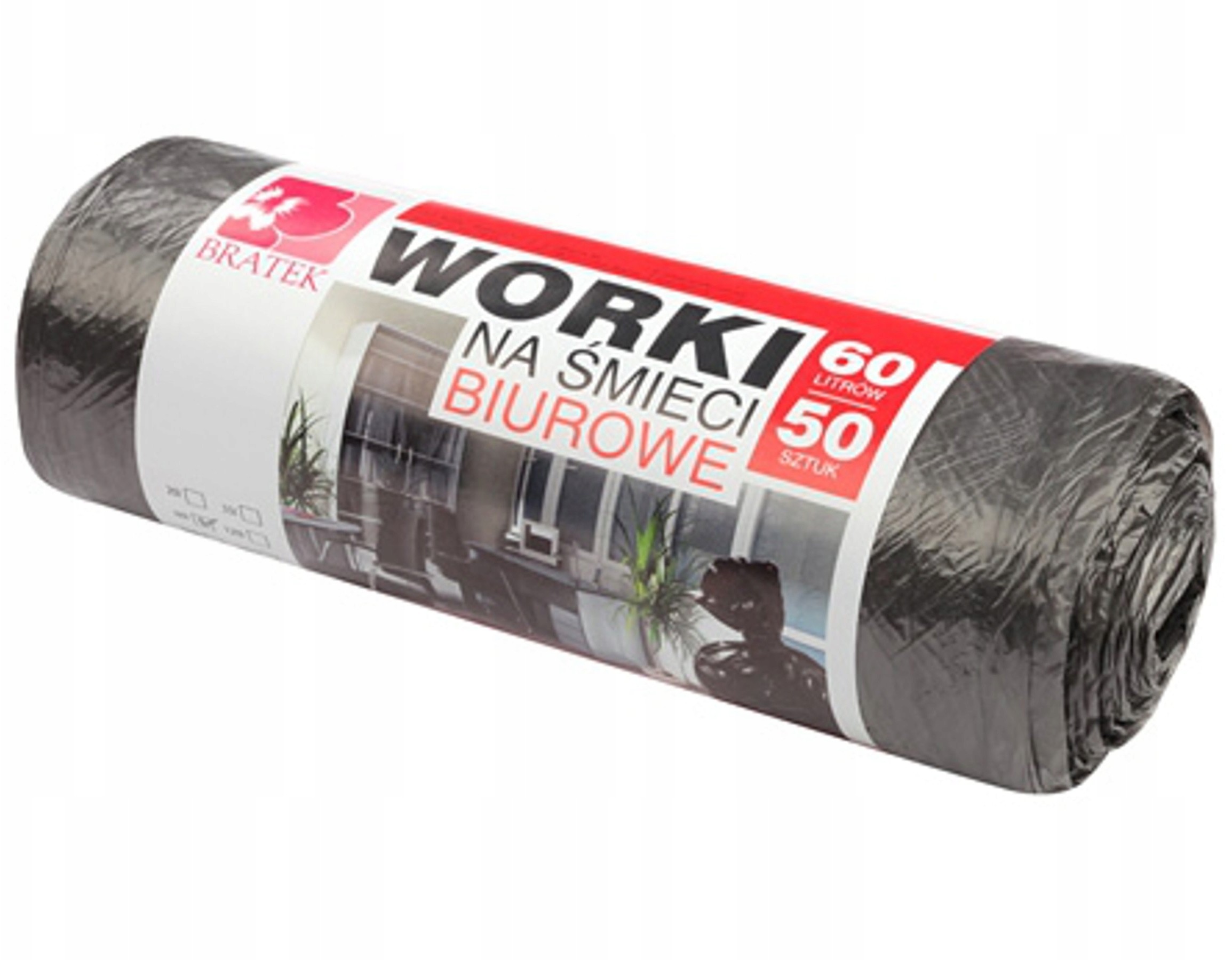 Worki Na Śmieci Biurowe 60 Litrów 50 Sztuk Hdpe