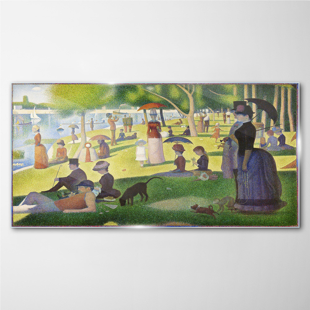 PL Coloray Obraz na Szkle La grande latte Seurat 100x50cm
