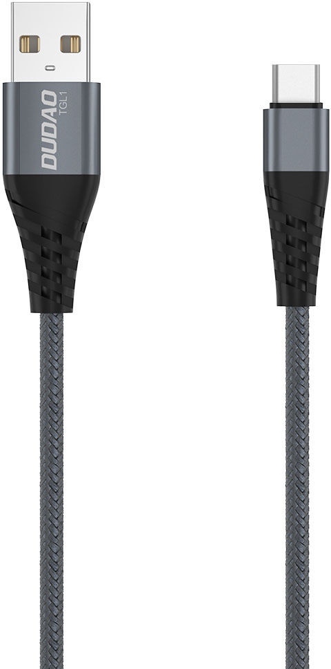 Dudao kabel przewód USB  USB Typ C 6A 1 m szary TGL1T
