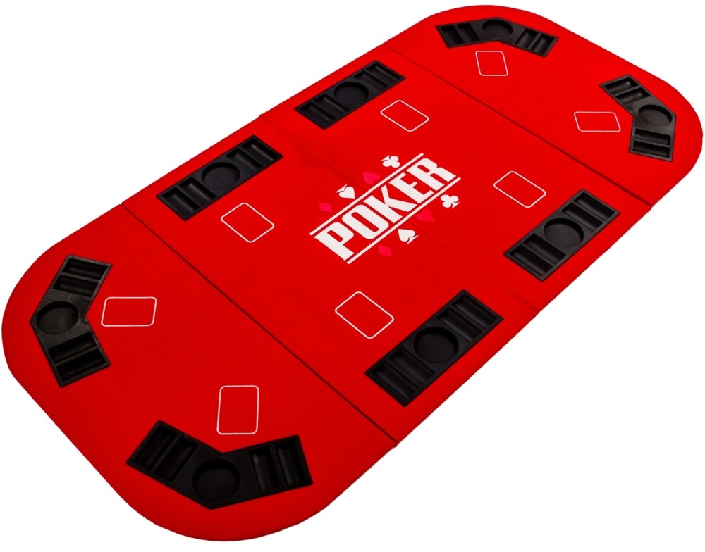 MAKSTOR.pl CZERWONY BLAT STÓŁ DO POKERA 160x80CM POKER KASYNO 2003013 (20030131)
