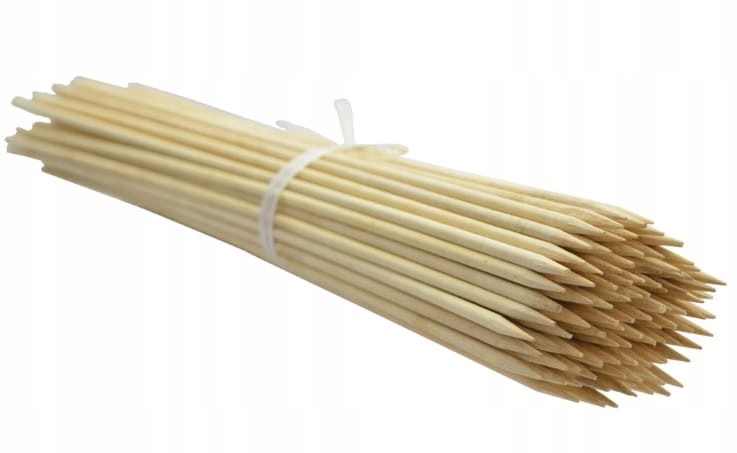 Szpilki bambusowe 50 cm 5 mm /100 szt/ , naturalne