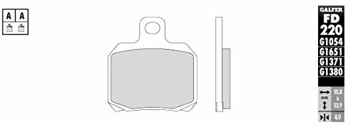 GALFER Galfer Fd220g1054 okładziny hamulcowe FD220G1054
