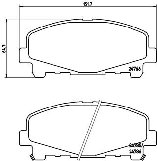 BREMBO Zestaw klocków hamulcowych, hamulce tarczowe P 28 043X P 28 043X