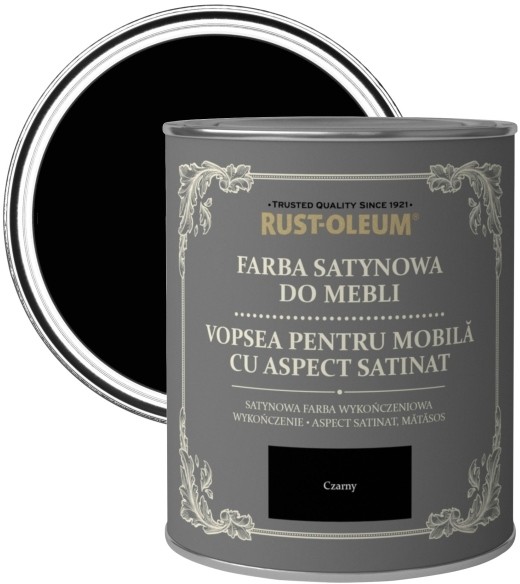 Rust-Oleum Farba do mebli Rust-Oleum czarny satyna 0 75 l R0070106G5
