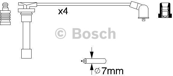 BOSCH Komplet przewodów zapłonowych 0 986 356 793