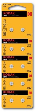 Kodak 10 x bateria alkaliczna mini G5 LR48 AG5 30417564