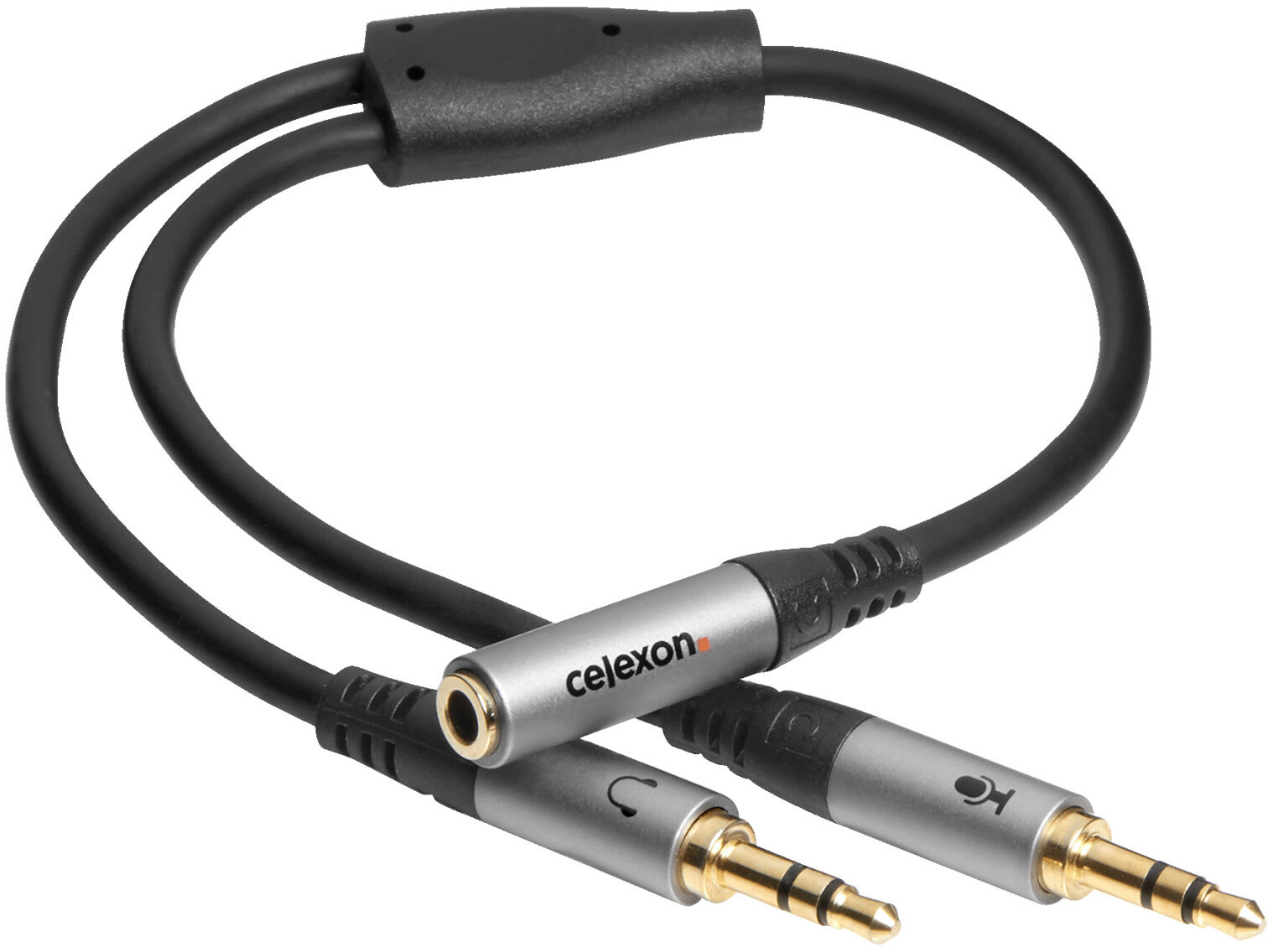 celexon Professional Line analogowy adapter audio 2x wtyczki 1x gniazdo 3,5mm Stereo 0,25 m